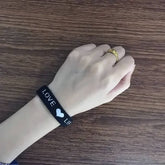 Black and White Love Bra Strap Bracelets for Couples